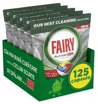 Capsule pentru mașina de spălat vase Fairy - Platinum Plus, Anti-Dull, 125 buc