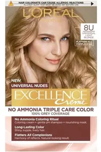 L'Oréal Excellence Vopsea fără amoniac, 8U Universal Light Blonde