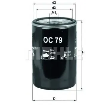 Filtru ulei MAHLE ORIGINAL OC 79