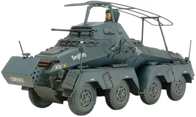 Model de asamblare TAMIYA Militar: Mașini - Mașină blindată grea germană cu 8 roți Sd.Kfz.232 (TAM32574)