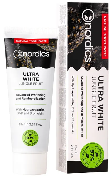 Nordics Pastă de dinți bio Ultra White, 75 ml