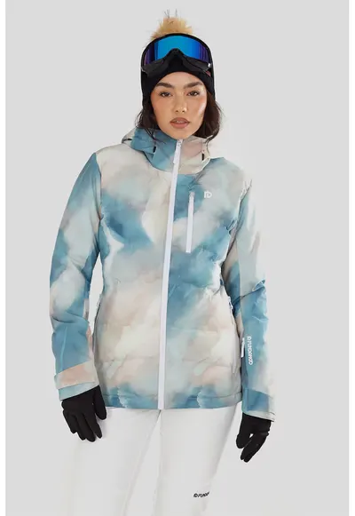 Geaca matlasata pentru schi Pumilla - Albastru pastel/Crem