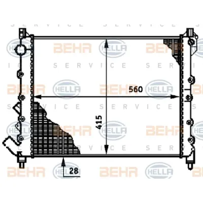 Radiator, racire motor HELLA 8MK 376 719-761