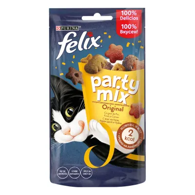 Recompense pentru pisici Purina Felix Party Mix Original, 60 g 60g