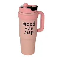 Termos Mood The Cup, Otel Inoxidabil interior, cu Pai si Maner, Roz, 1000 ,MIX14829