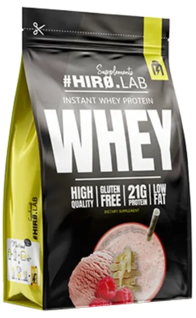 Instant Whey Protein, ciocolată albă și zmeură, 750 g, Hero.Lab