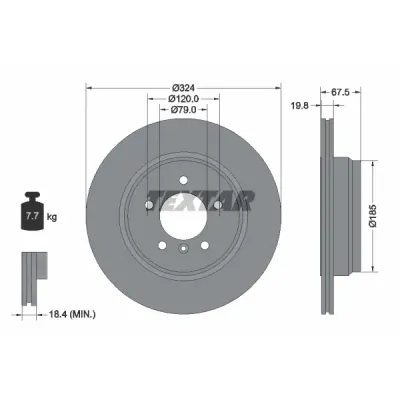 Disc frana TEXTAR 92123103