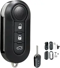 Carcasa Cheie Auto Techstar tip Briceag cu 3 butoane si lama, compatibila Opel Combo D, Fiat 500, Panda, Punto, Bravo, Ducato, Citroen Jumper, Peugeot Boxer – model flip key