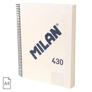 Caiet A4 120 file matematica, spira Bej MILAN