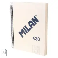 Caiet A4 120 file matematica, spira Bej MILAN