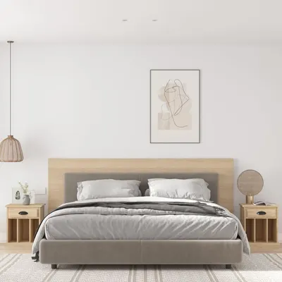 vidaXL Noptiere, 2 buc., stejar sonoma, 43x36x50 cm