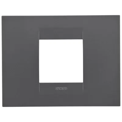 Rama ornament 2 module Gewiss Chorus Geo GW16402VN, negru satinat