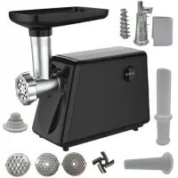 MASINA de tocat carne 3500w electrica PROFESIONALA , 4 IN 1, adaptor rosii, carnati, chiftele NEGRU LUCIOS CAMPION CMP1671