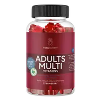 Multivitamine pentru adulti cu aroma de capsuni, 60 jeleuri, Vitayummy