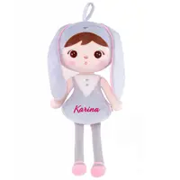Papusa personalizata de plus Iepuras Fetita Gri