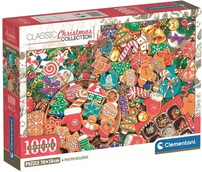 Puzzle Clementoni din 1000 piese - Dulciuri de Crăciun