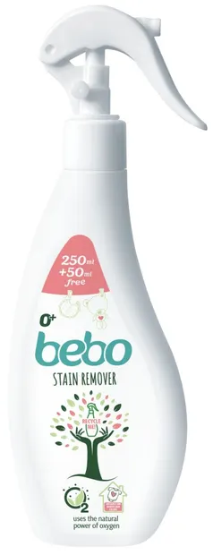 Spray ecologic pentru pete Bebo - Pentru țesături albe și colorate, 250 ml + 50 ml cadou