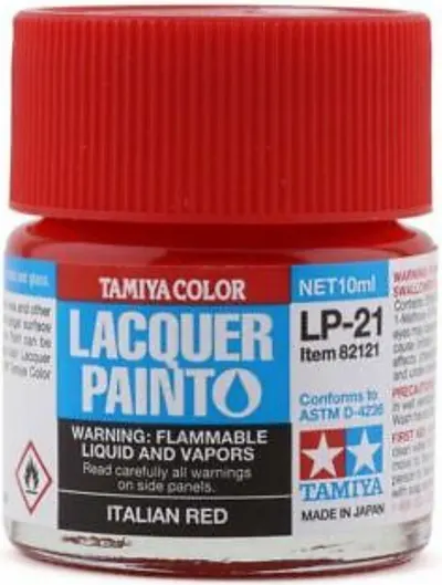 Vopsea lac acrilic Tamiya - Italian Red LP-21 (10ml)(TAM82117)