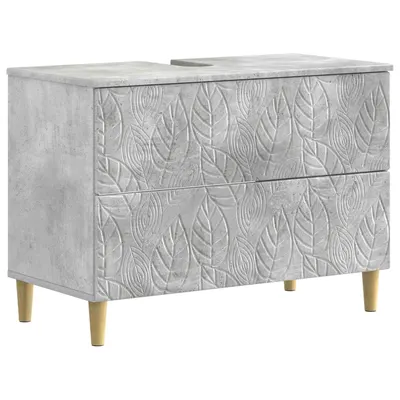 vidaXL Dulap pentru Chiuveta de Baie DELFT Gri Beton 82 x 41 x 59 cm
