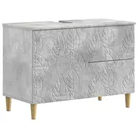 vidaXL Dulap pentru Chiuveta de Baie DELFT Gri Beton 82 x 41 x 59 cm