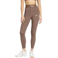 Colanți femei ADIDAS Techfit 7/8, maro, talie înaltă, Aeroready, compresie