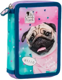 Penar școlar echipat Derform Cleo & Frank 36 - cu 2 fermoare