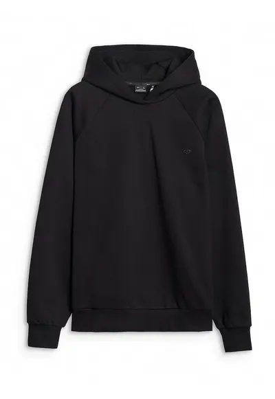 Hanorac unisex negru - oversize - din bumbac - pentru primavara-vara - fara fermoar
