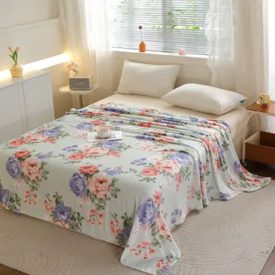 Patura Super Soft Cocolino, 200x230 cm – Rasfat absolut in zilele reci, Verzui, flori