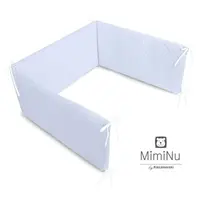 Aparatoare matlasata cu fermoar pentru patut 120X60 cm Blue MimiNu