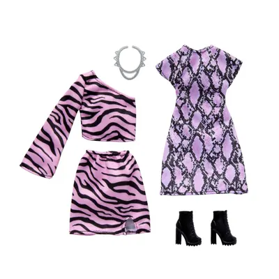 Set de haine si accesorii pentru papusi, Barbie, JJN92