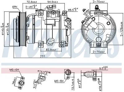 Compresor climatizare aer conditionat potrivit ACURA MDX; HONDA ODYSSEY, PILOT 3.5 3.7 09.05