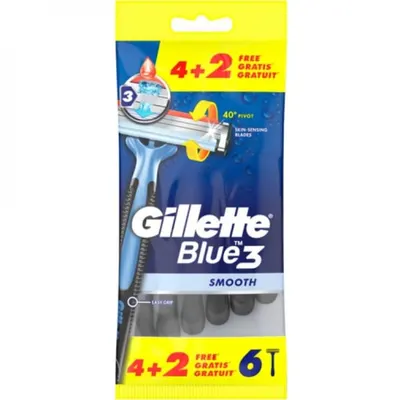 Aparat de ras Engros, Gillette Blue3, 6 buc