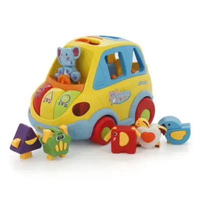 Jucarie sortare Mappy - Smart Bus, cu forme, lumini si sunete