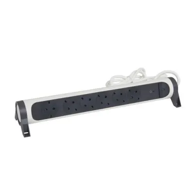 Prelungitor Sch 6x2p+t Premium Paratrasnet 1,5m 1,5mm2 Alb/negru