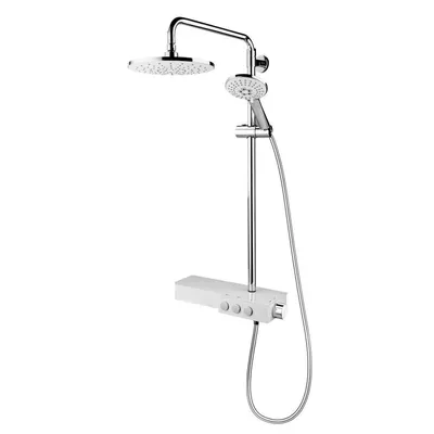 Coloana de dus FDesign Tempra, baterie monocomanda, crom alb