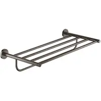 Suport prosop Grohe Essentials 40800AL1, 600 mm, 5 suporti, montare pe perete, fixare ascunsa, mat, Hard Graphite