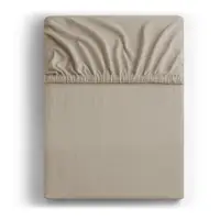 Cearceaf maro deschis din jerseu cu elastic 240x220 cm Amber – Restilo