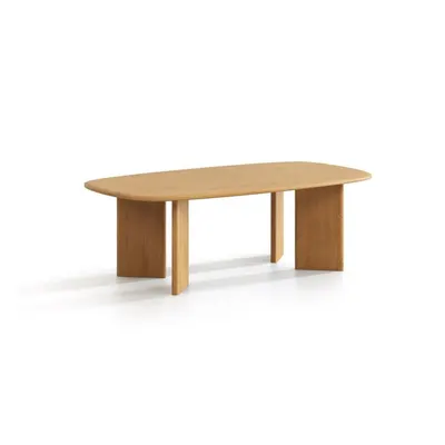 Măsuță de cafea în culoare naturală din lemn de stejar 60x120 cm Charlotte – Micadoni