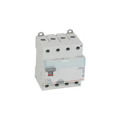 Intrerupator diferential RCD DX³-ID - 4P 400 V~ Nul pe partea dreapta - 100 A - 300 mA - tip A
