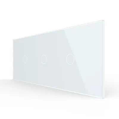 Intrerupator Simplu + Simplu + Simplu cu Touch LIVOLO cu Rama Din Sticla, Standard Italian, 6M