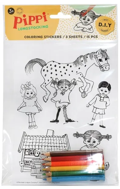 Kit creativ Micki Pippi Ciorapi Lungi - Autocolant de colorat