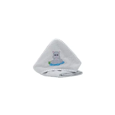 Prosop brodat hippo grey blue 75x75 cm Fillikid