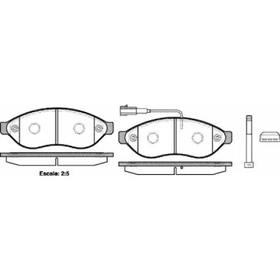 Set placute frana, frana disc REMSA 1237.01