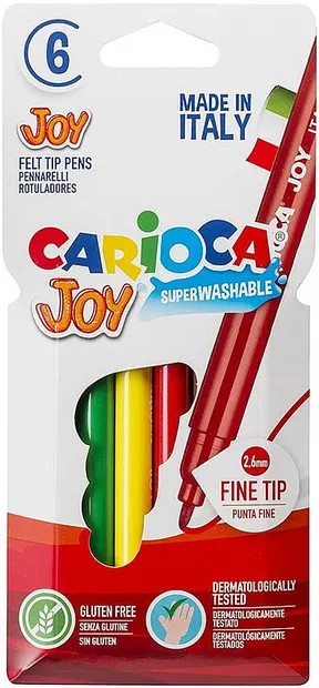 Set carioci superlavabile Carioca Joy - 6 culori