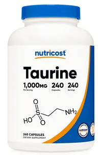 Taurine, 1000 mg, 240 capsule, Nutricost