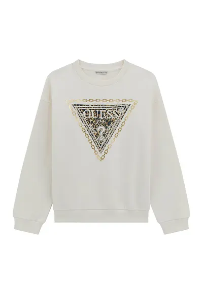 Bluza de trening din bumbac cu logo - Auriu/Alb fildes