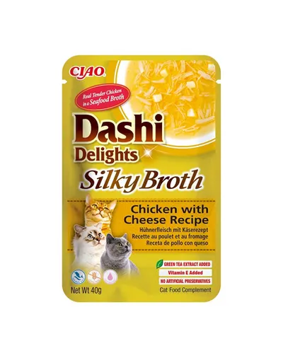 INABA Cat Dashi Delights Silky Broth supa pisici, pui si branza 40g