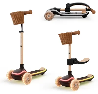 Trotinetă pentru copii KinderKraft - Raket UP, Beige