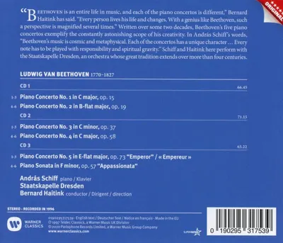 Beethoven: The 5 Piano Concertos, Appassionata Sonata