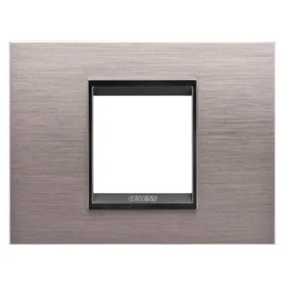Placa ornament CProiector HORUS LUX metal- 2 module - BRUSHED ALUMINIUM LAVY - CProiector HORUS